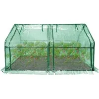 FIVMEN Foliengewächshaus Gewächshaus, Tomatenhaus Frühbeet, Niedrig, Spitzdach, UV-beständige, Wasserdicht Pflanzenhaus für den Tomaten Gemüse 180 x 90 x 90 cm
