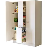 Flex-Well Mehrzweckschrank-Set LUCCA, 3-teilig, Hauswirtschaftsraum oder Küche..., Breite 130 cm, (Komplett-Set, 3-St., bestehend aus: 2 Vorratsschränken und 1 Auszugsschrank), Kombination aus 2 Vorratsschränken und 1 Auszugsschrank