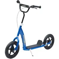 HOMCOM Cityroller Kickscooter mit Hinterbremse, Roller, Höhenverstellbar, 0 km/h, (Tretroller, 1 tlg., Kinderroller), für Außenbereich, Blau