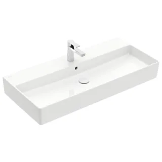 Villeroy & Boch Memento 2.0 Waschtisch 4A22A501 100 x 47 cm, weiß alpin, mit Hahnloch, mit Überlauf