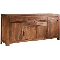 Massivmoebel24 Sideboard SHAMAN (Massivholz), Sideboard Akazie 200x45x90 golden honey lackiert SHAMAN #41