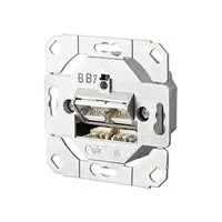 Metz Connect E-DAT C6 Anschlussdose UP0 zweifach Netzwerk-Panel (bestückt, 2 Ports, 1307381200-I)