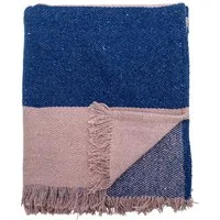 Wohndecke Bloomingville Cadeo Decke, Blau, 160 x 130 cm, Bloomingville