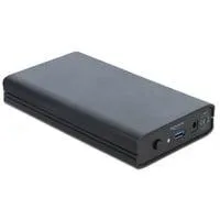 Externes Gehäuse für 3.5" SATA HDD mit SuperSpeed USB, Laufwerksgehäuse schwarz