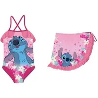 Lilo & Stitch Badeanzug Kinder Badeanzug mit Sarong Badebekleidung