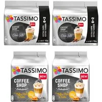 TASSIMO Kaffee T-Disc Coffee Shop Selections Chai Toffee Nut Latte 36 Getränke, (Packung, 4er Pack), Chai Latte + Toffee Nut Latte angesagte Coffee Shop Spezialitäten