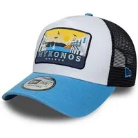 New Era Baseball Cap Mykonos Location 9Forty A-Frame Trucker Cap New Era Blau (1-St)