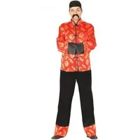 Fiestas Guirca Kostüm China-Kostüm für Herren Faschingskostüm rot-schwarz