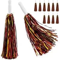 CEPEWA Pompon Pom Pons Deutschland 12er Set Schwarz Rot Gold Fan Fussball WM EM
