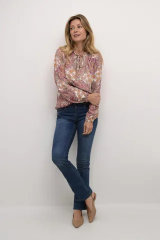 Langarm-Bluse Regular fit pink