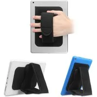 Fintie Tablet-Ständer Handriemen-Halterung für Universal Tablet [Doppelständer] Abnehmbarer, (gepolsterter Klett-Griff mit Klebepatch zur Befestigung von Schlaufe, für iPad/Samsung und alle 7-11" Tablets)