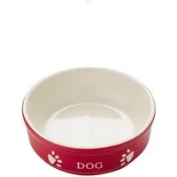 Nobby Napf Nobby Keramiknapf Dog - rot/beige Fassungsvermögen / Maße: 130 ml