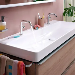hansgrohe Tecturis S Waschtischarmatur 73320000 Ausladung 130mm, mit Push-Open-Ablaufgarnitur, chrom