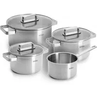 WOLL Topf-Set Steel, Edelstahl (Set, 7-tlg), hochwertiger, korrosionsbeständiger Edelstahl