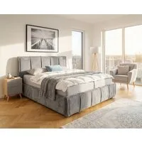 OTTO home Polsterbett EVELLINA in der Größe 180x200 cm, mit flauschigem Stoff bezogen, wahlweise mit Lattenrost und King-Matratze (28cm)