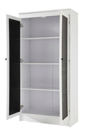 bonprix Schrank mit Kreidefolie, weiß, Gr.154x78,5 cm, Sehr praktisch: Für kurze Notizen sind die Türfronten mit Kreidefolie versehen.