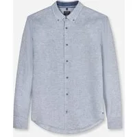 OLYMP Langarmhemd Casual, Button-down-Kragen, regular fit, Leinen
