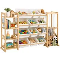 relaxdays Kinderregal Großes Kinderregal mit 12 Boxen