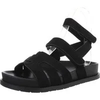 Ital-Design Moderne Damen-Sandalen mit breiten Riemen und Komfort Riemchensandalette (89372723) Flach Riemchensandalen in Schwarz