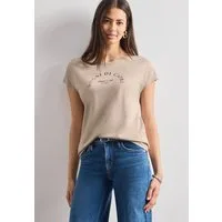 STREET ONE Shirttop Sommershirt mit Wording Artwork