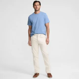 Supima Kurzarm-Shirt mit Rundhalsausschnitt für Herren, Herren, size: regular, Blau, Baumwolle, by Lands' End