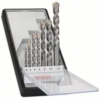 Bosch Accessories Spiralbohrer Betonbohrer-Robust Line-Set CYL-3, Silver, (Durchmesser mm: 4,0 · 5,0 · 6,0 · 6,0 · 8,0 · 10,0 · 12,0Arbeitslänge mm: 40 · 50 · 60 · 60 · 80 · 80 · 90Gesamtlänge mm: 75 · 85 · 100 · 100 · 120 · 120 · 150Abmessung(en) Se