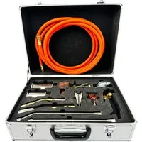 WELDINGER Lötkolben Lötkoffer professional für Propan Sicherheitshandgriff Schlauch Regler, max. 1800 °C, Flüssiggas, Set, Komplettsatz für unterschiedliche Lötarbeiten