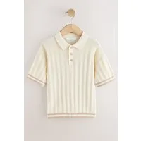 Next Polokragenpullover Strick-Poloshirt mit geknöpftem Kragen (1-tlg)
