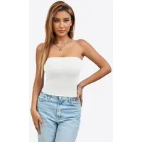 Imily Bela Tubetop Damen Trägerlose Cami Tops (Packung, 1-tlg., 1per-Pack) einfarbig