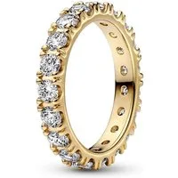 Pandora Fingerring PANDORA Eternity Ring für Damen, goldfarben mit Zirkonia