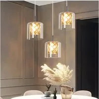 Nettlife Pendelleuchte Esszimmer Kristall Glas G9 Modern Hängeleuchte 120CM, Höhenverstellbar, LED wechselbar, Esstischlampe für Schlafzimmer Esszimmer Bar