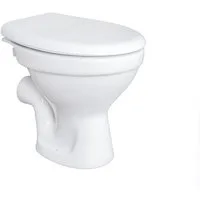 Belvit Tiefspül-WC BV-SW5001+BV-D0400, Stand WC Toilette Abgang Waagerecht Wand Tiefspüler Stehend +