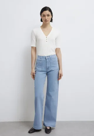 Mavi - SHORT SLEEVE FASHION JERSEY Beige - Gr. - S