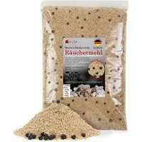Moritz Räucherbox 1kg Räuchermehl Buche mit Wacholder fein 0,5 -1 mm zum smoken, räuchern/kalträuchern von Fleisch, Fisch, Gemüse geeignet