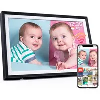 FANNOU Elektronischer Fotorahmen 10,1 " Digitaler Bilderrahmen (1280 x 800 Pixel, 32 GB, Touchscreen WLAN mit Automatische Drehung Photo Video Teilen)