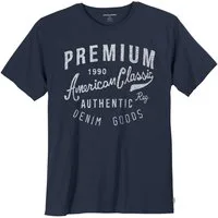 Jack & Jones Rundhalsshirt Jack&Jones Übergrößen T-Shirt navy Print JPRBLUALEX