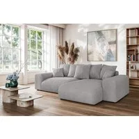 Home affaire Ecksofa LAKESIDE mit Bettfunktion und Bettkasten, B/T/H 257/166/84 cm, L-Form, Recamiere beidseitig montierbar, mit Wellenunterfederung