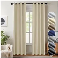 Simloveve Vorhang Gardinen Wärmeisolierende Schlafzimmer Blackout Curtain Lärmschutz (2 St), Ösen, blickdicht, Polyester, Höhe 145/175/225/245cm,2er-set Thermovorhang Verdunkelung Super Dicke