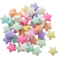 Rico Design Bastelperlen Perlen-Set Sterne, (40-tlg), 40 Stück