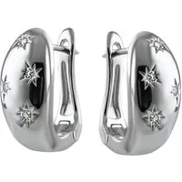 Firetti Paar Creolen Schmuck Geschenk Silber 925 Ohrschmuck Ohrringe Sterne, mit Zirkonia (synth)