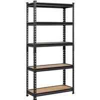 Yaheetech Standregal 75 x 30 x 153cm/90 x 30 x 180cm, Lagerregal Schwerlastregal Kellerregal mit verstellbaren MDF-Böden