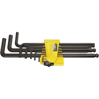 Wera 950/9 Hex-Plus Imperial 1 Winkelschlüsselsatz, zöllig, BlackLaser, 9-teilig - 05022171001