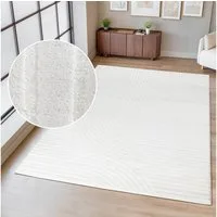 OTTO home Teppich Luvu, mit Hoch-Tief-Struktur, rechteckig, Höhe: 12 mm, Modernes Design, Boho-Charme, dezenter Glanz, Wohnzimmer, Schlafzimmer