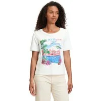 Betty Barclay Kurzarmshirt Damen mit Aufdruck (1-tlg) Glitzersteine