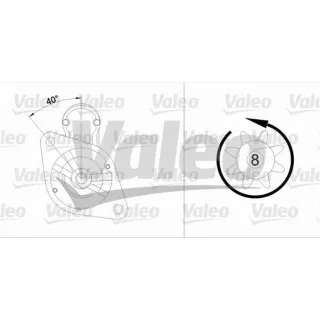 Valeo Anlasser 0,8 kW Nissan Cherry Micra Prairie Primera Sunny 455569