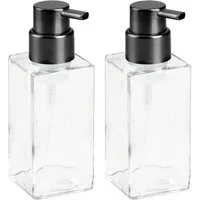 mDesign Badaccessoire-Set mDesign Schaumseifenspender Pumpseifenspender 2er Set Glas Transpare