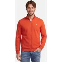 U.S. Polo Assn. Sweatjacke USTheoo – Herren Zip-Jacke mit Stehkragen und Logo-Stickerei Baumwoll-Polyester-Mix, weich, formstabil und mit Eingrifftaschen