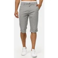 Indicode Chinoshorts Herren Whitney Chino Shorts Herrenshorts aus 100 % Baumwolle, inkl. Gürtel