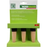 Windhager Bewässerungssystem automatische Wasserspender Flaschen 3 Stk. für Zimmerpflanzen, (Packung, 3-tlg), Flaschenadapter Bewässerung, Abgabemenge ca. 200 ml/Tag, 4 x 11 cm