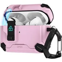 CoolGadget Kopfhörer-Schutzhülle Defender Hülle für Apple AirPods Pro 3 magnetisch mit Karabiner, 360° Full-Body Case Schutzhülle Handy Standfunktion magnetisch ladbar